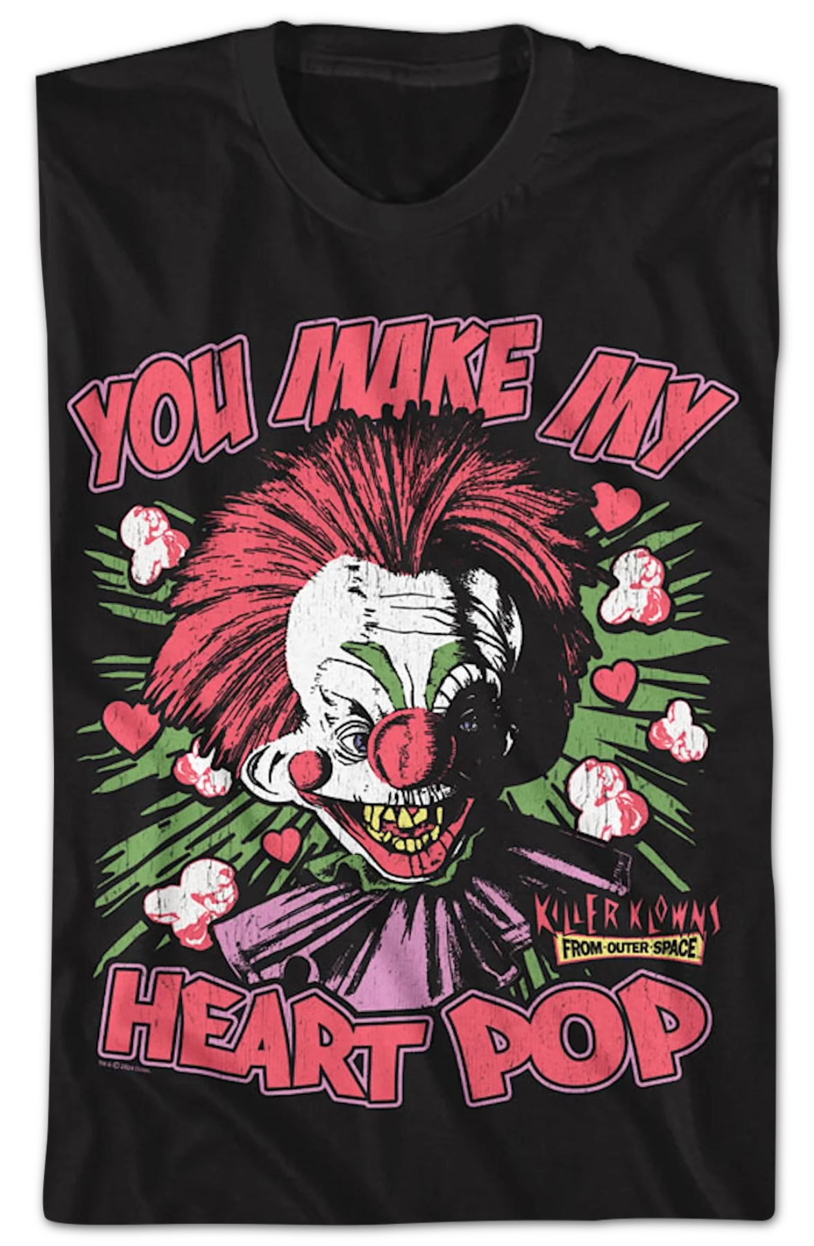 You Make My Heart Pop Killer Klowns From Outer Space T-Shirt - Image 2