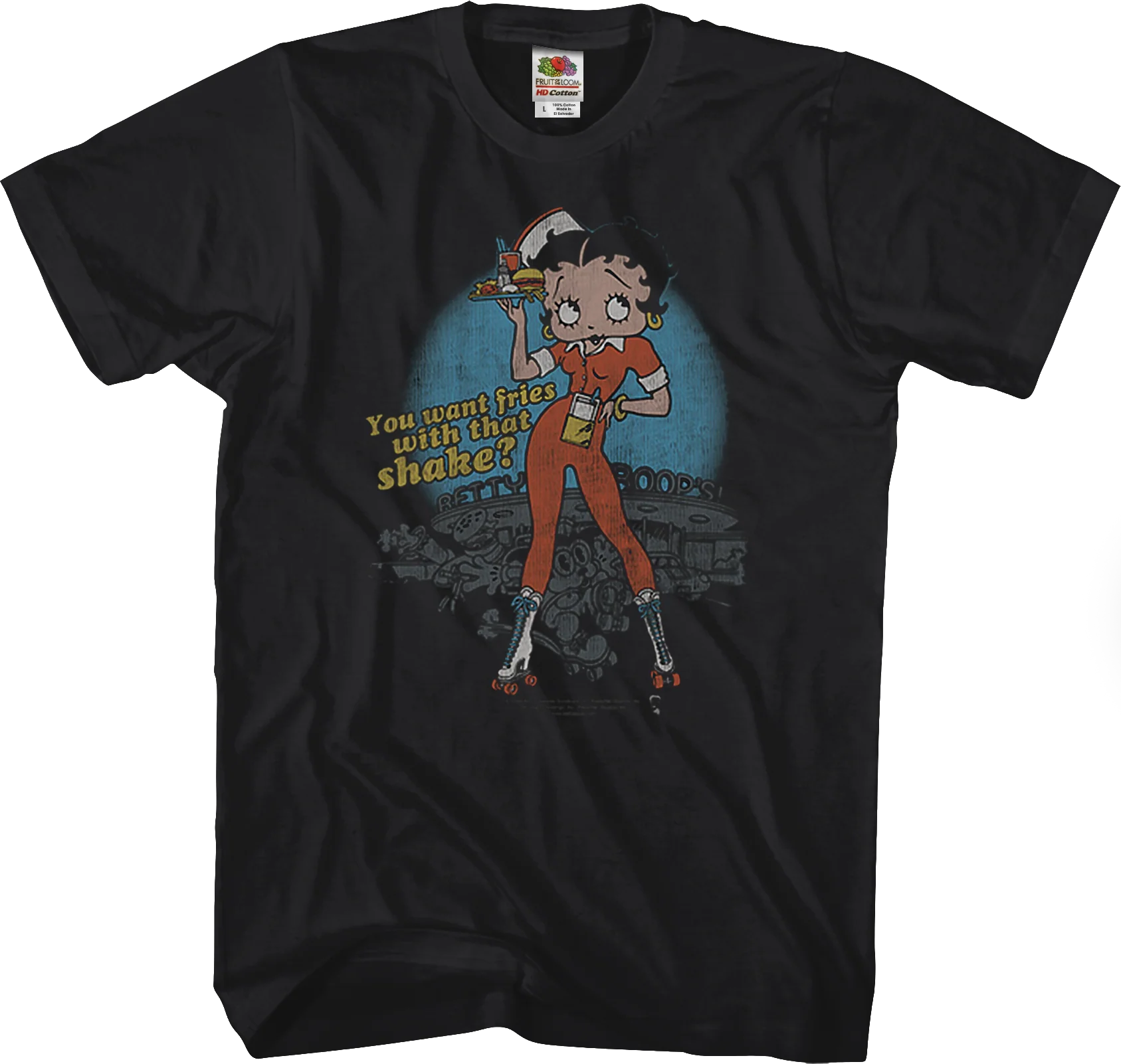 You Want Fries With That Shake Betty Boop T-Shirt