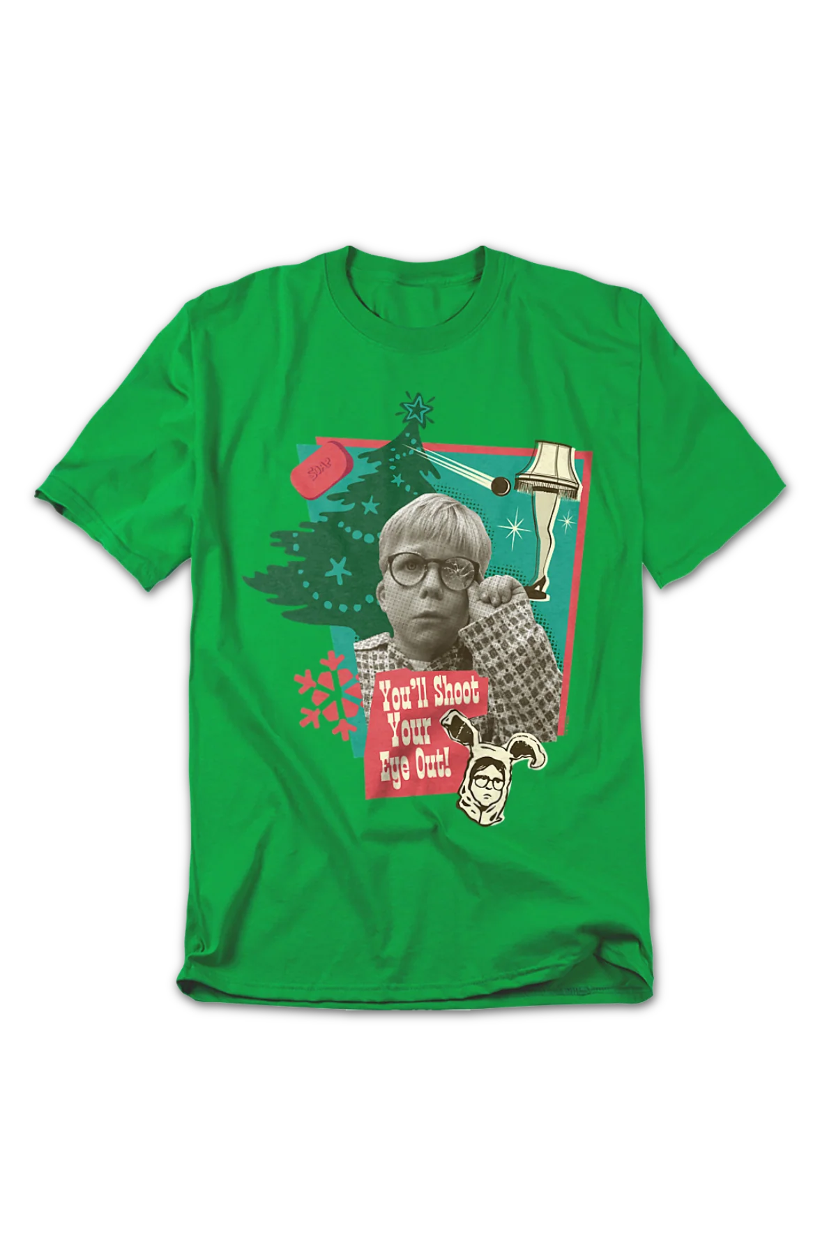 You'll Shoot Your Eye Out Collage Christmas Story T-Shirt - Image 2