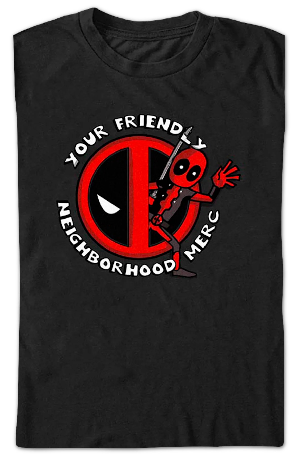 Your Friendly Neighborhood Merc Deadpool Marvel Comics T-Shirt - Image 2