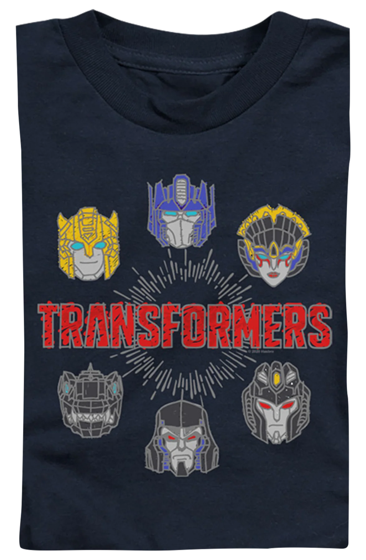 Youth Autobots And Decepticons Head Shots Transformers Shirt - Image 2