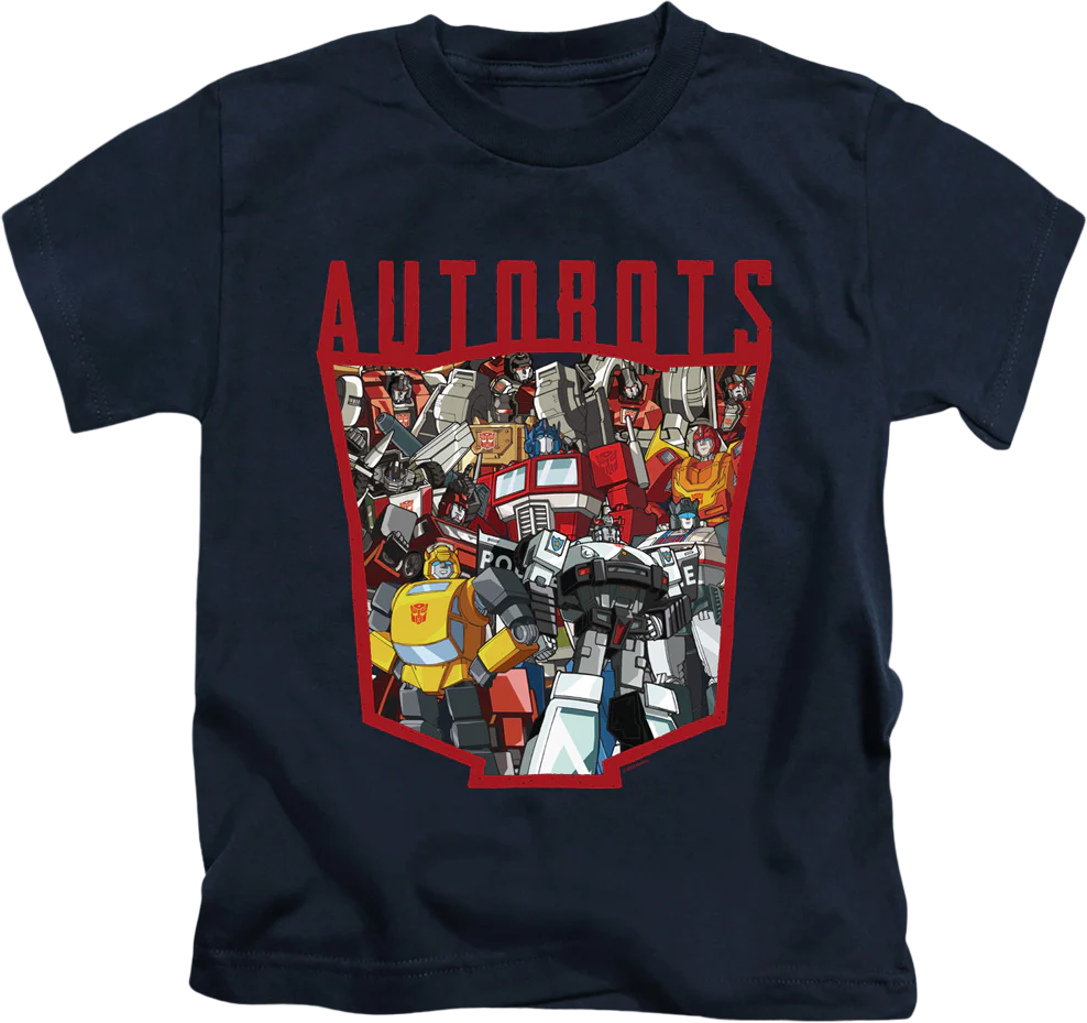 Youth Autobots Logo Collage Transformers Shirt