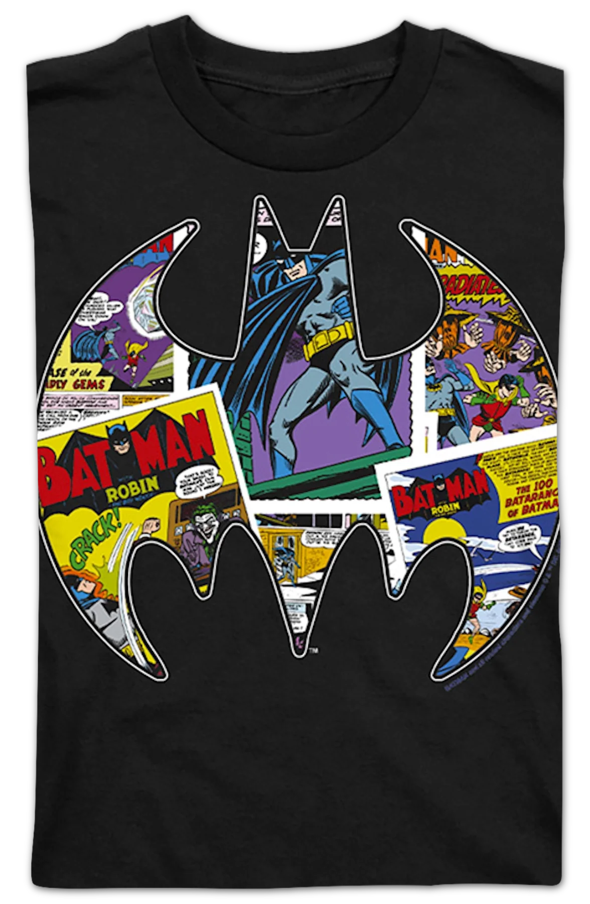 Youth Batman Logo Collage DC Comics Shirt - Image 2
