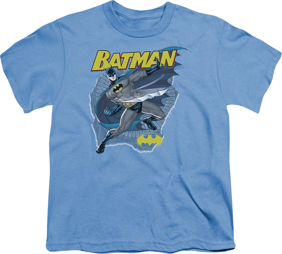 Youth Batman Throws His Batarang DC Comics Shirt