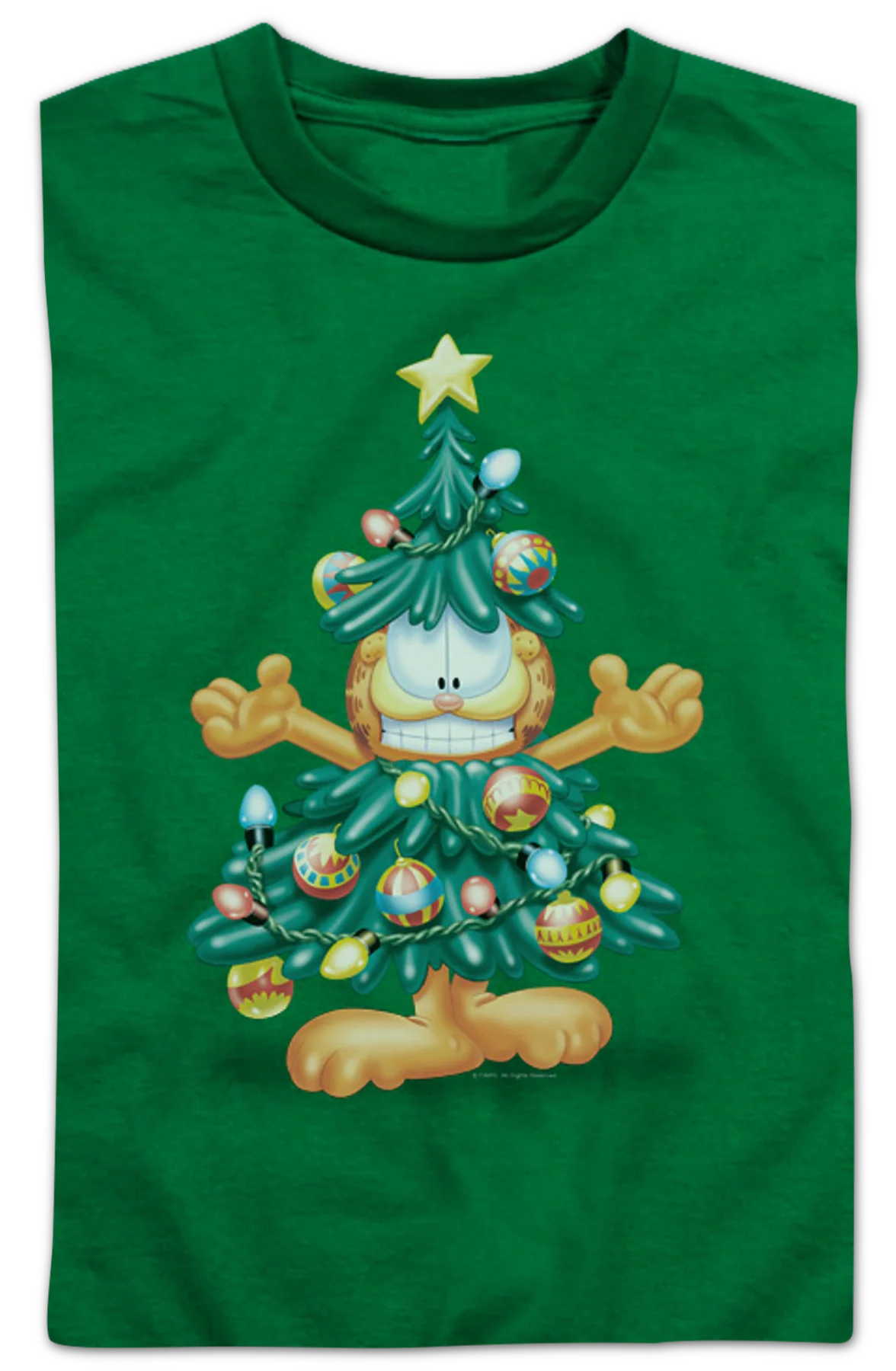 Youth Christmas Tree Garfield Shirt - Image 2