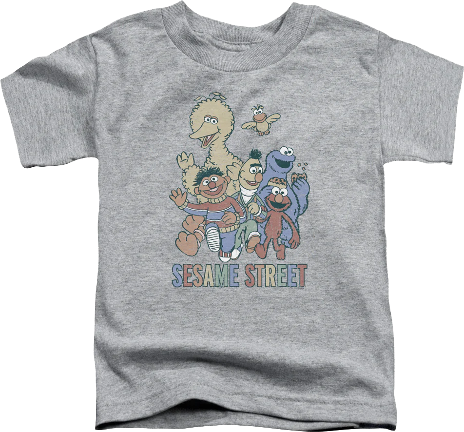 Youth Colorful Sesame Street Shirt
