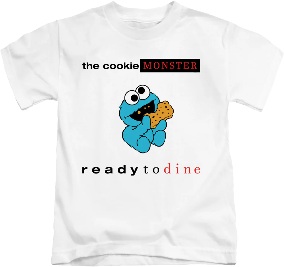 Youth Cookie Monster Ready to Dine Sesame Street Shirt