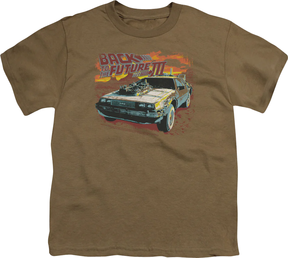 Youth DeLorean Back To The Future Part III Shirt