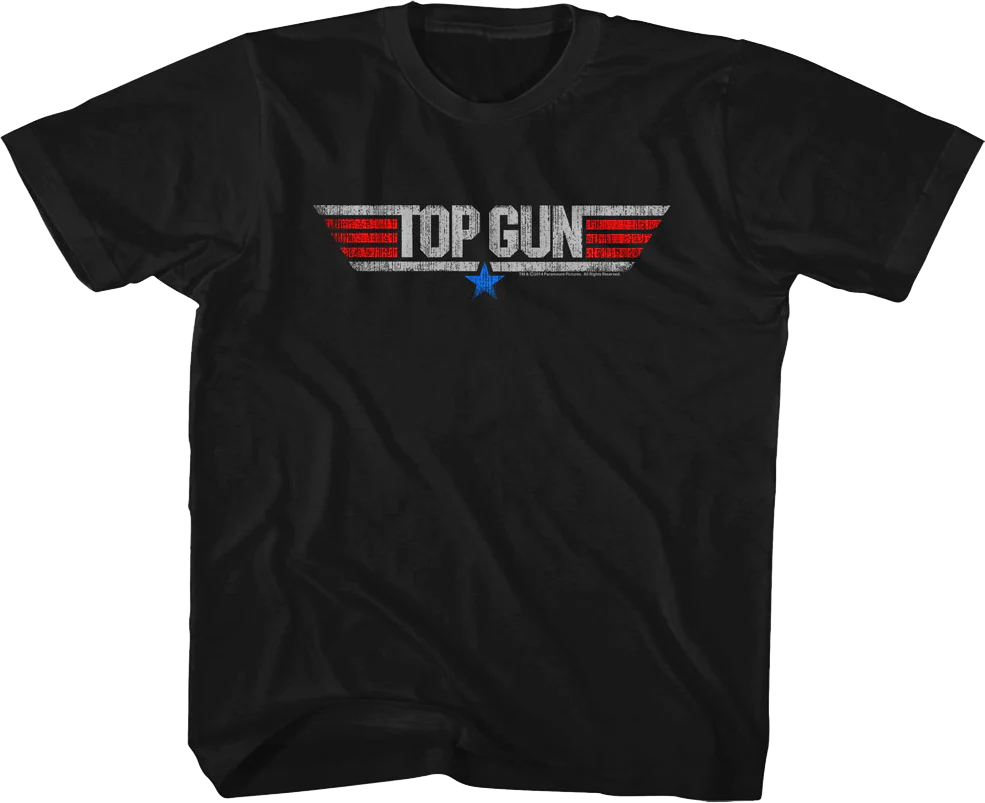 Youth Distressed Logo Top Gun Shirt