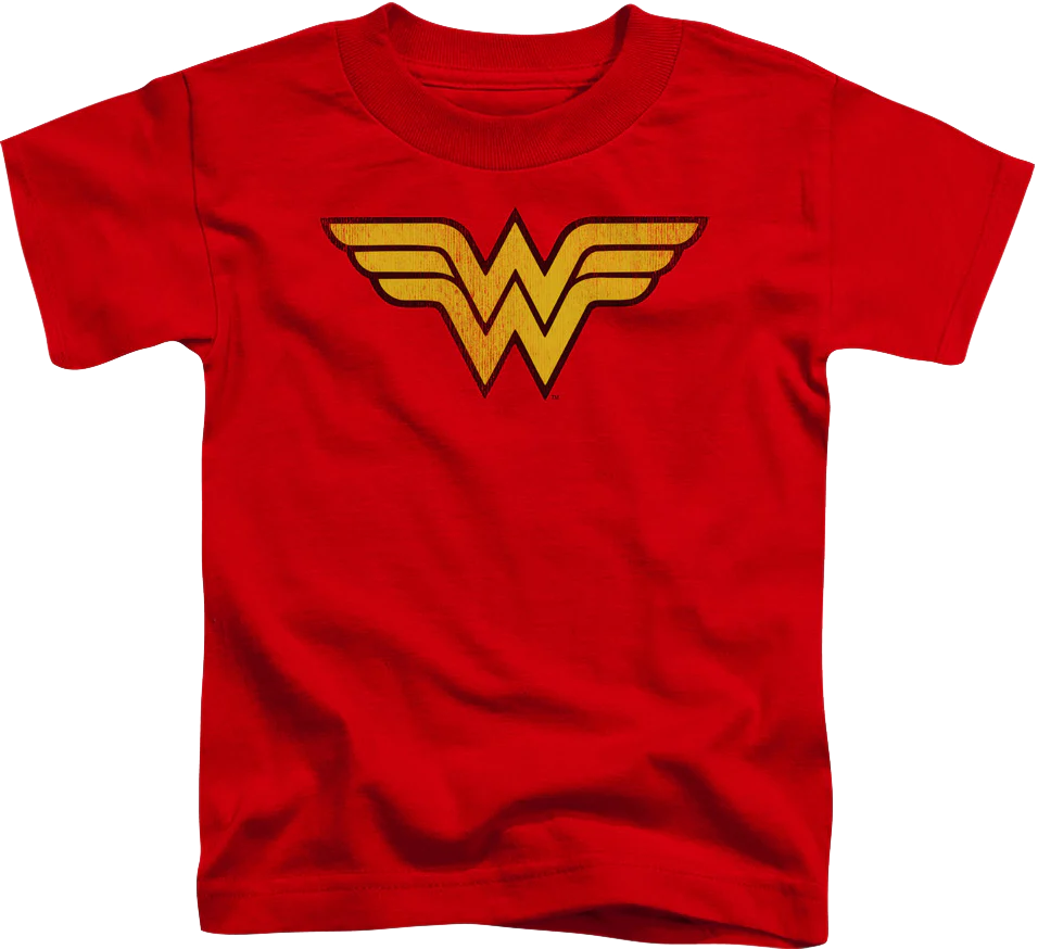 Youth Distressed Logo Wonder Woman Shirt