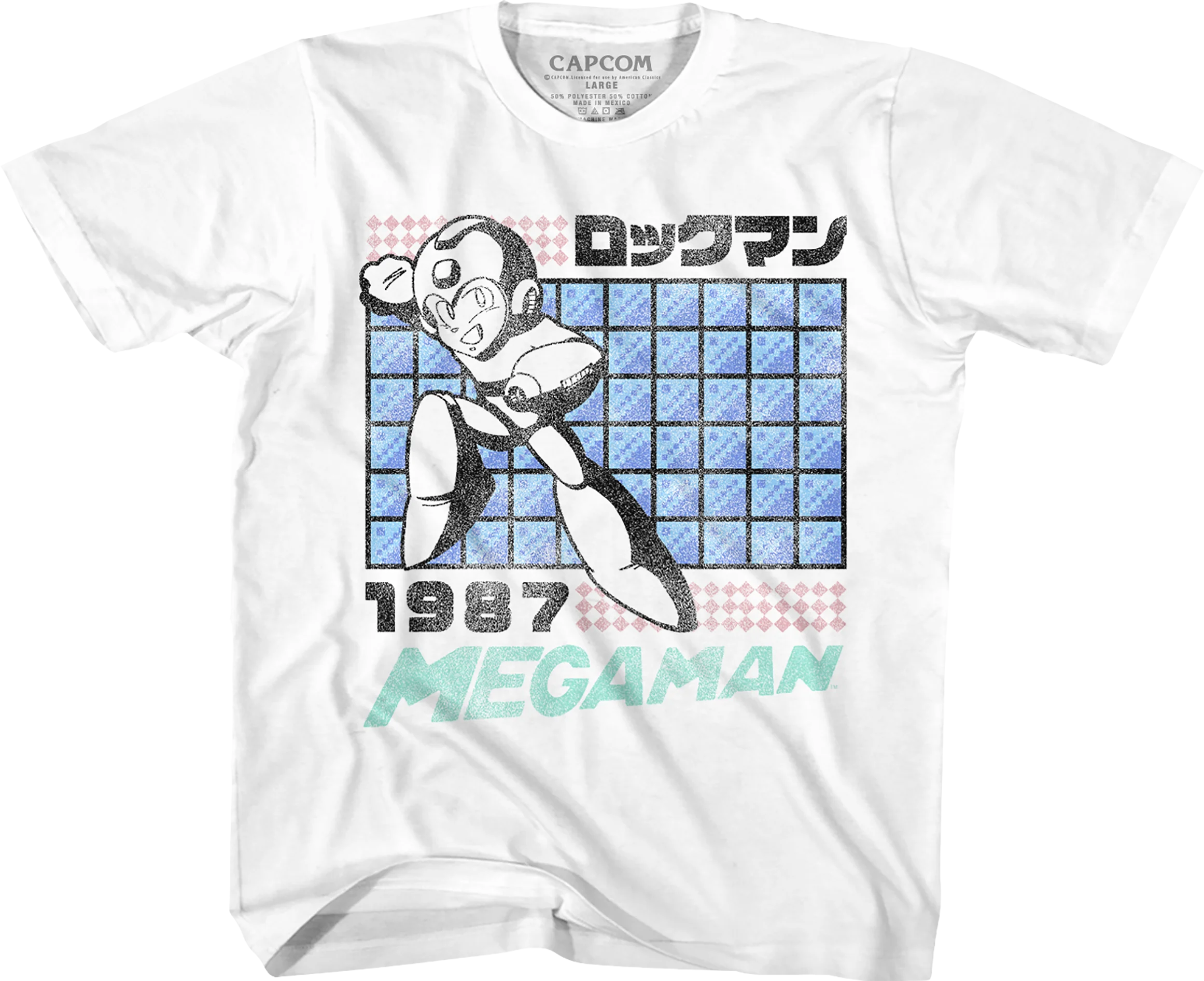 Youth Distressed Mega Man Shirt