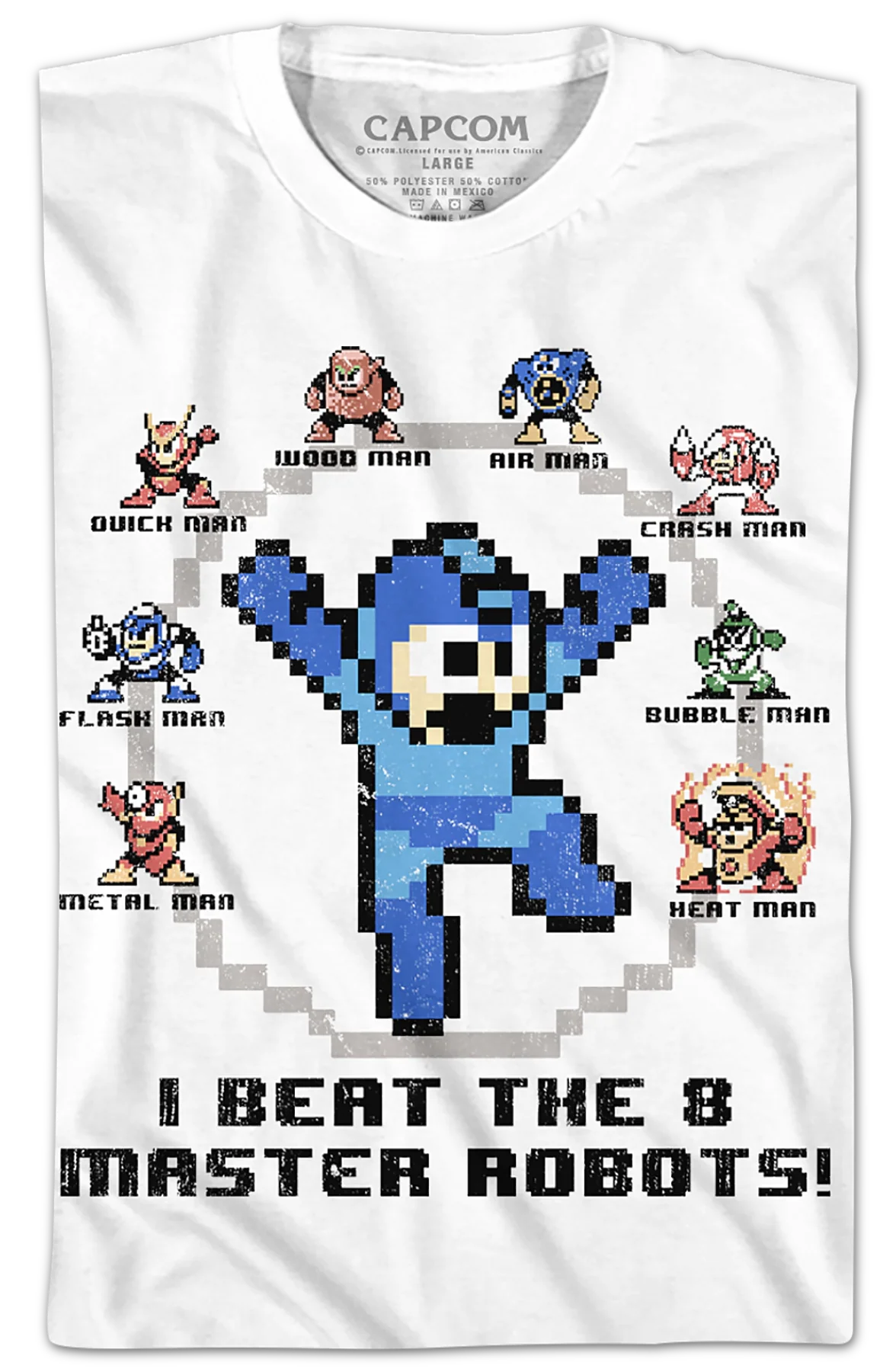 Youth I Beat The 8 Master Robots Mega Man Shirt - Image 2