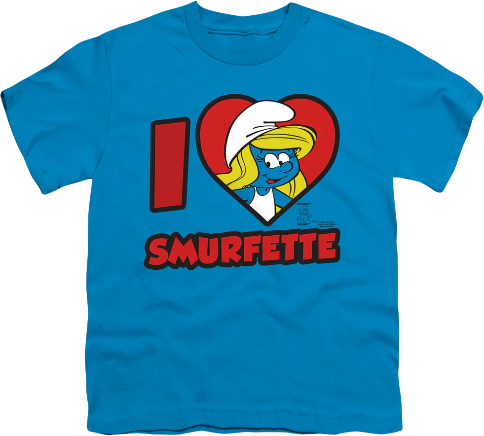 Youth I Love Smurfette Smurfs Shirt