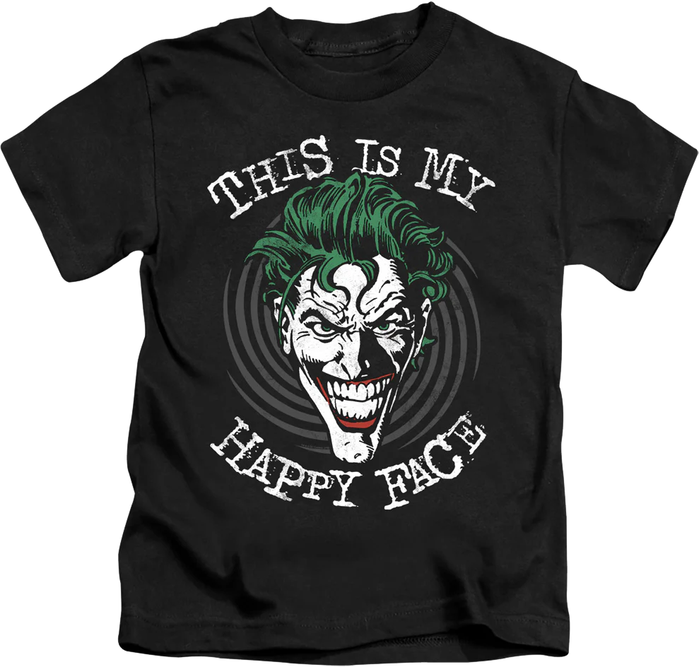 Youth Joker This Is My Happy Face DC Comics Shirt