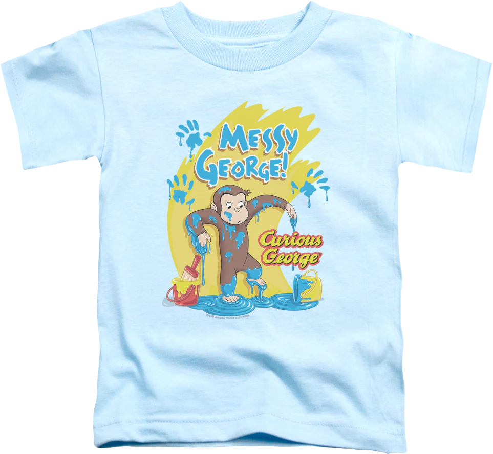Youth Messy Curious George Shirt