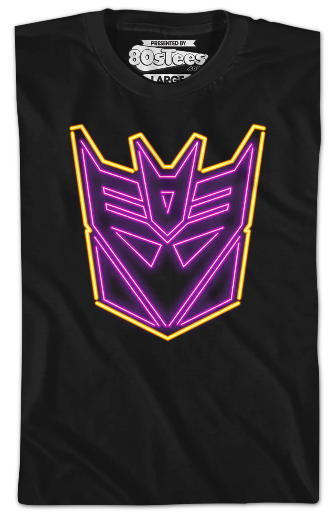 Youth Neon Decepticons Logo Transformers Shirt - Image 2