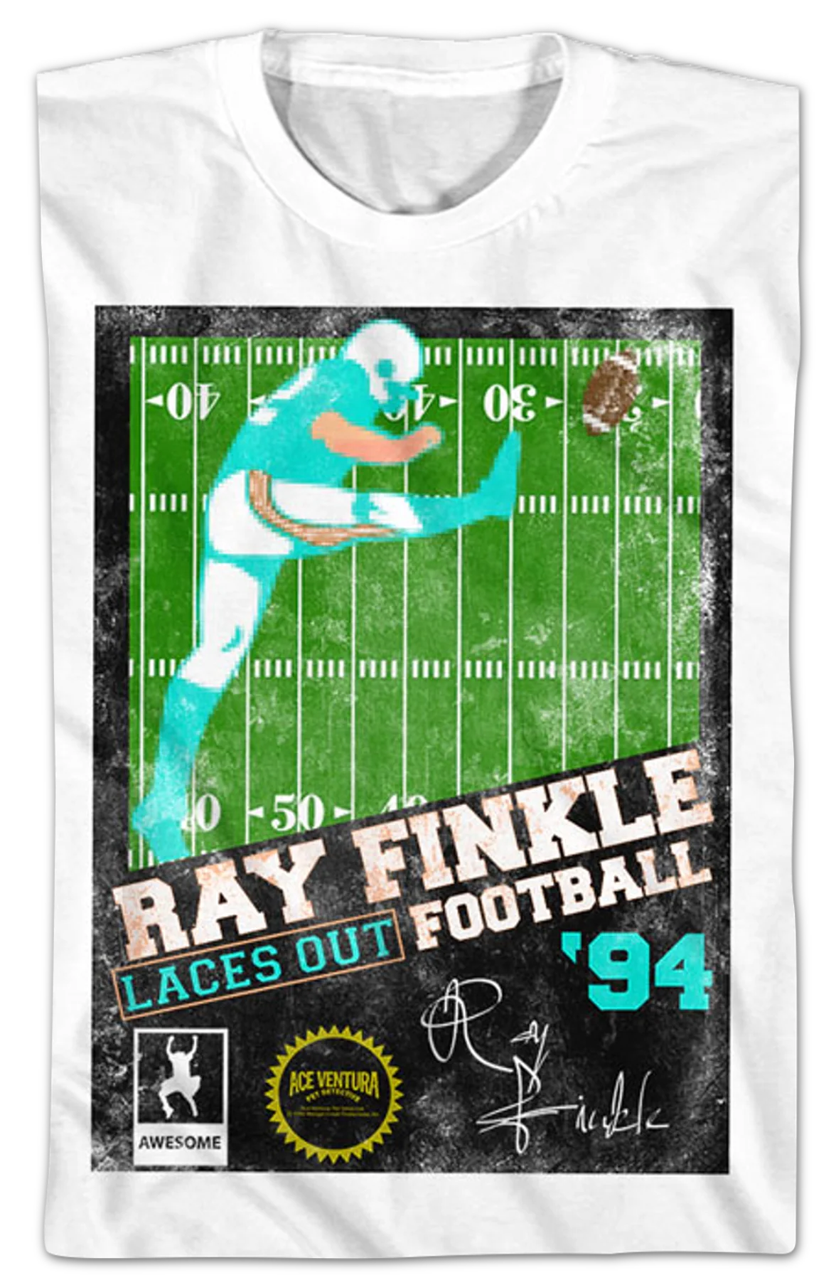 Youth Ray Finkle Laces Out Football Ace Ventura T-Shirt - Image 2