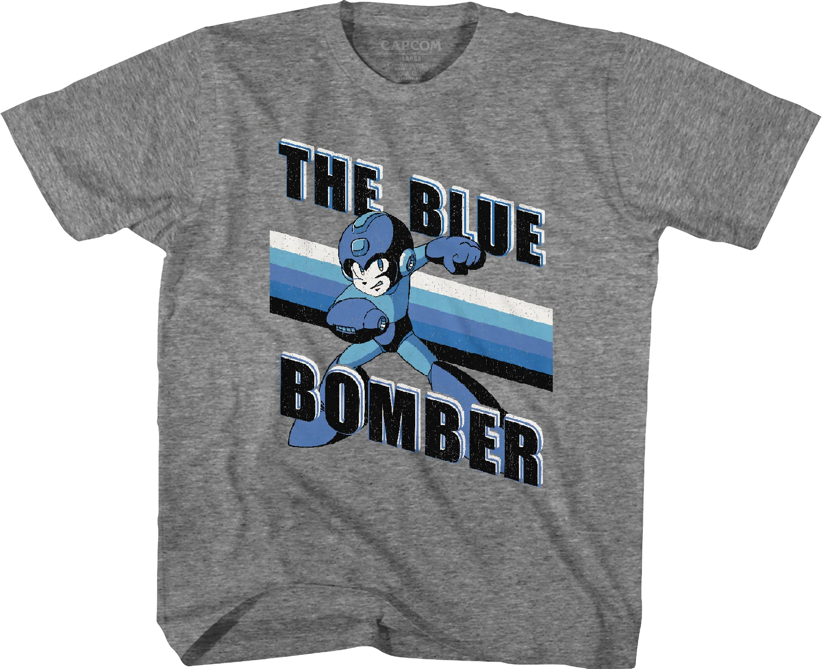 Youth Retro Blue Bomber Mega Man Shirt