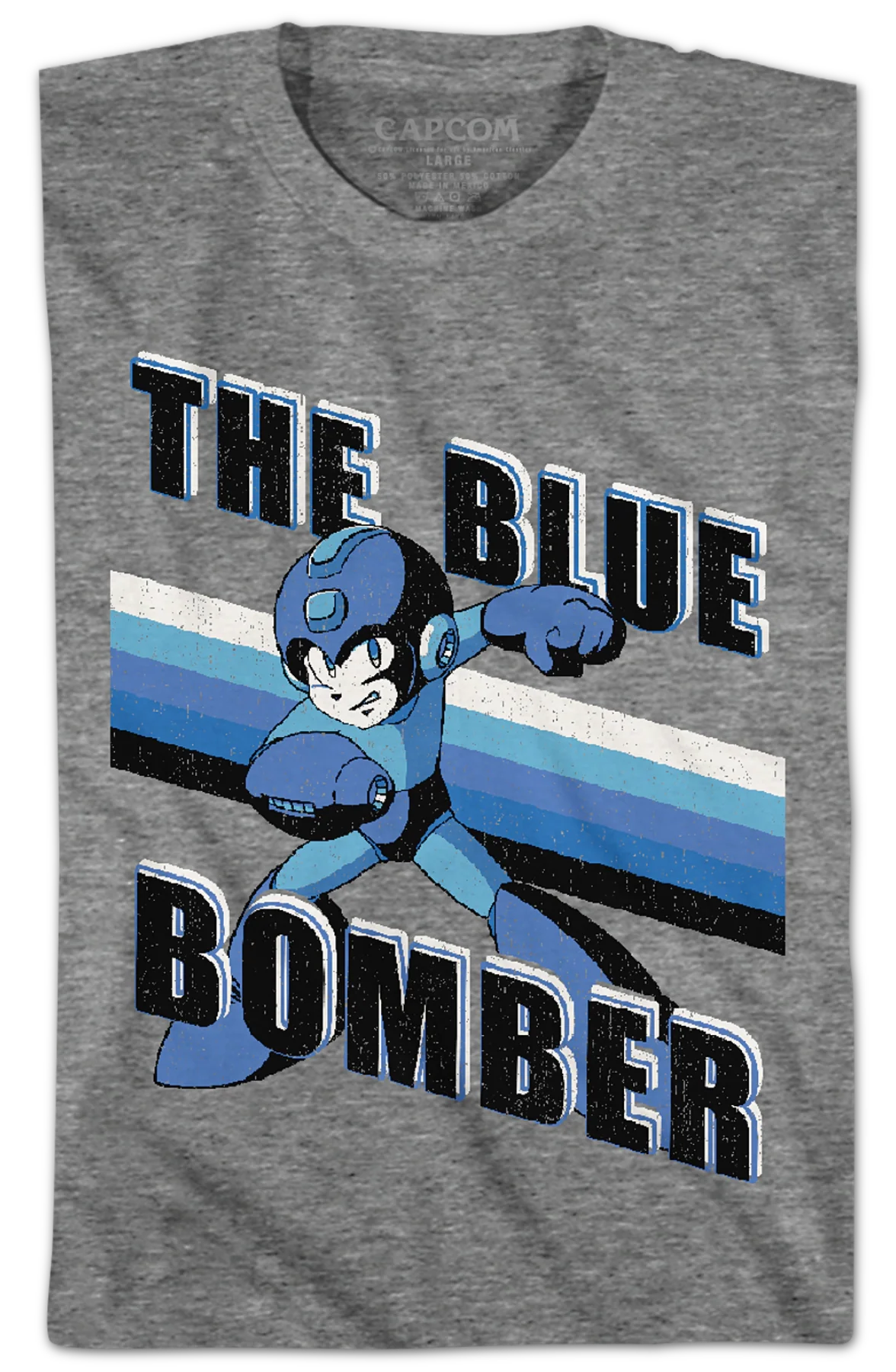 Youth Retro Blue Bomber Mega Man Shirt - Image 2