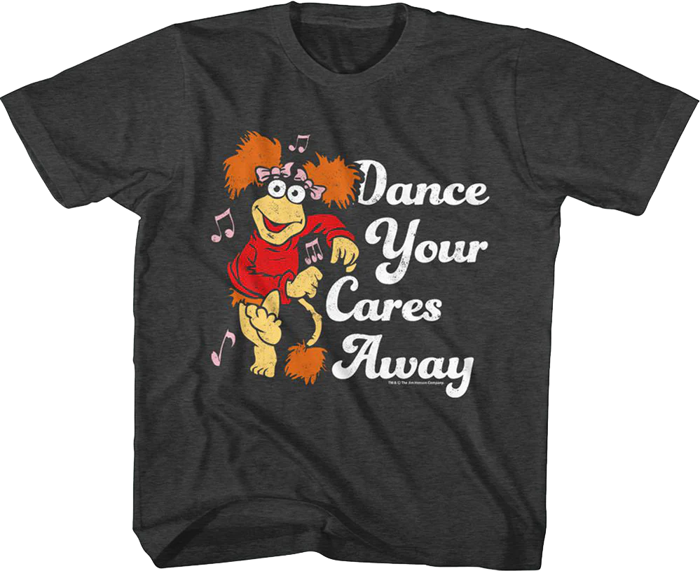 Youth Retro Dance Your Cares Away Fraggle Rock Shirt