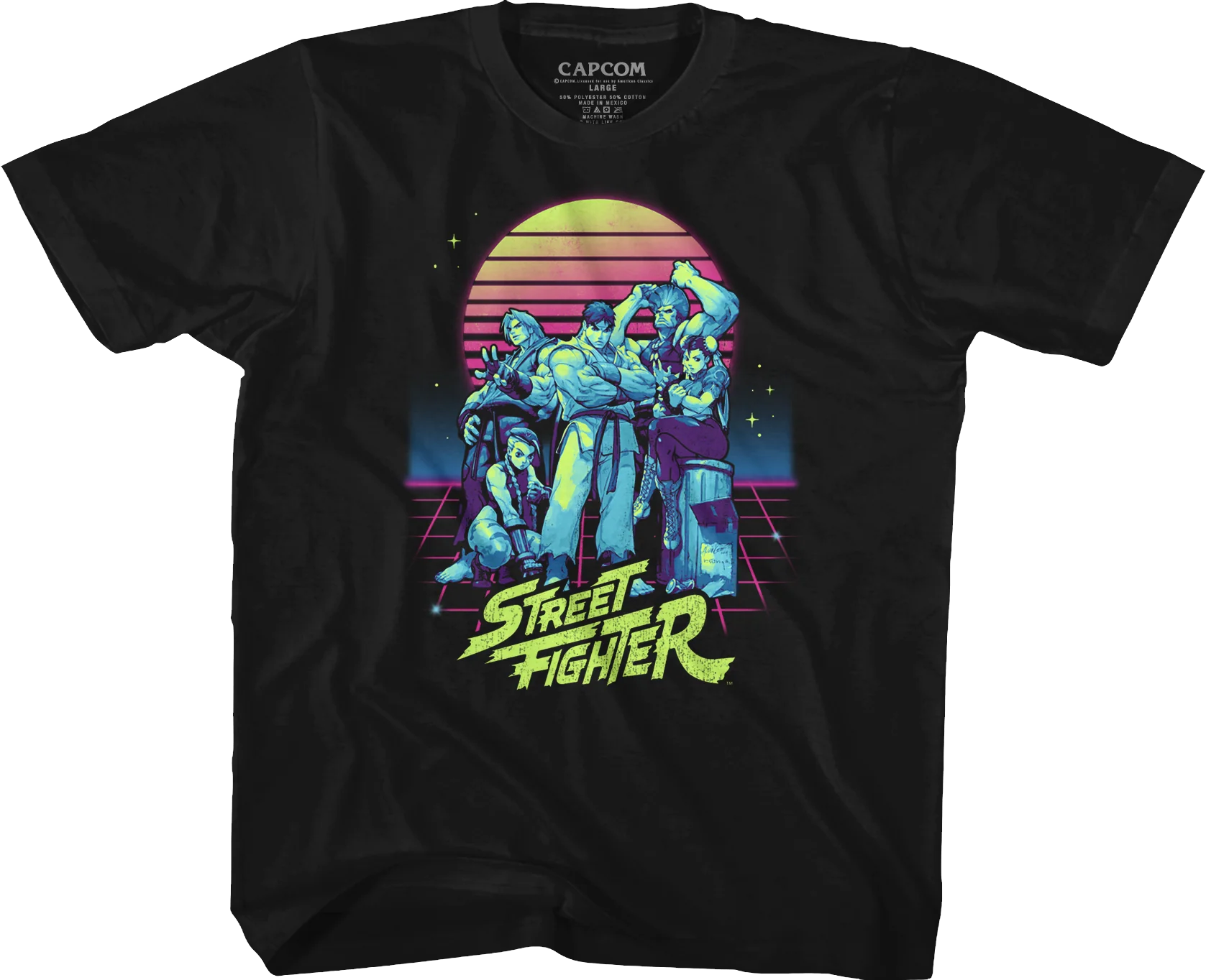 Youth Retro Neon Street Fighter Shirt