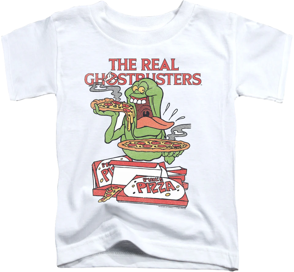Youth Slimer's Pizza Real Ghostbusters Shirt