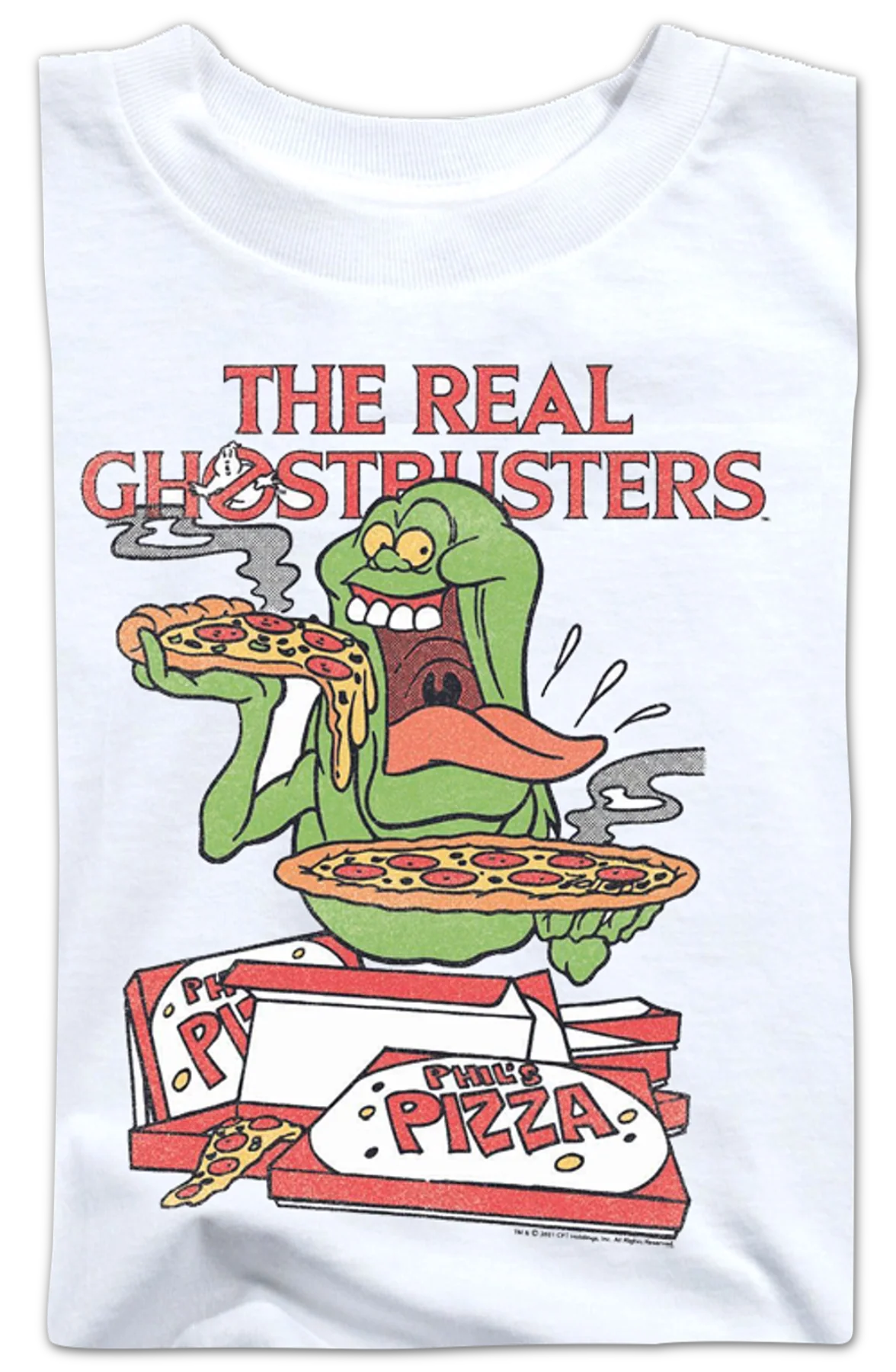 Youth Slimer's Pizza Real Ghostbusters Shirt - Image 2