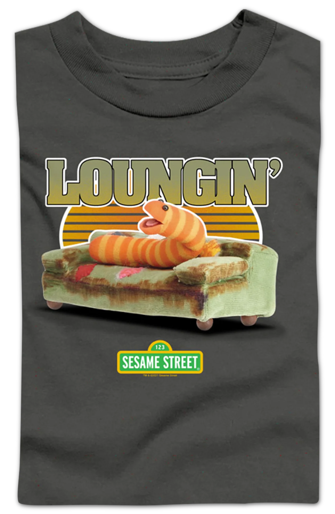 Youth Slimey Worm Sesame Street Shirt - Image 2