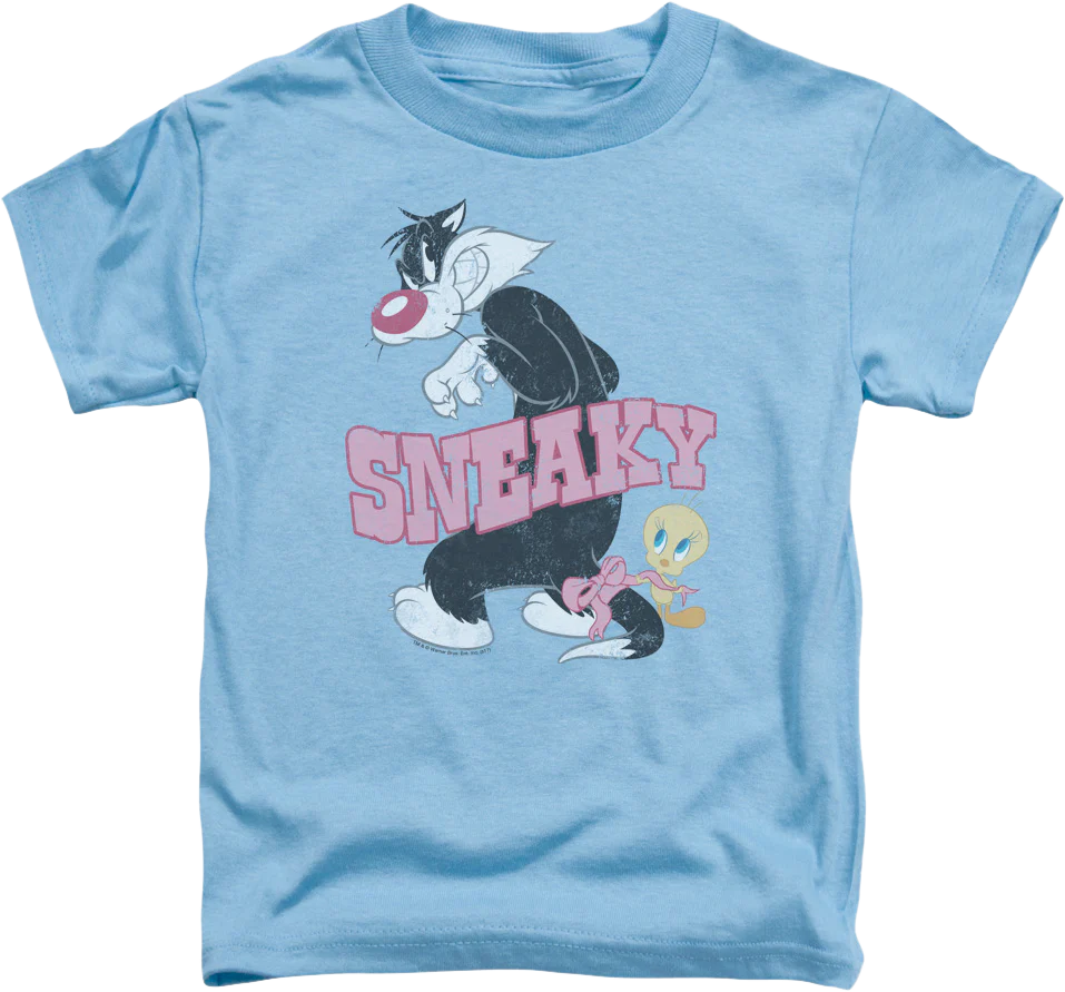 Youth Sneaky Sylvester and Tweety Looney Tunes Shirt
