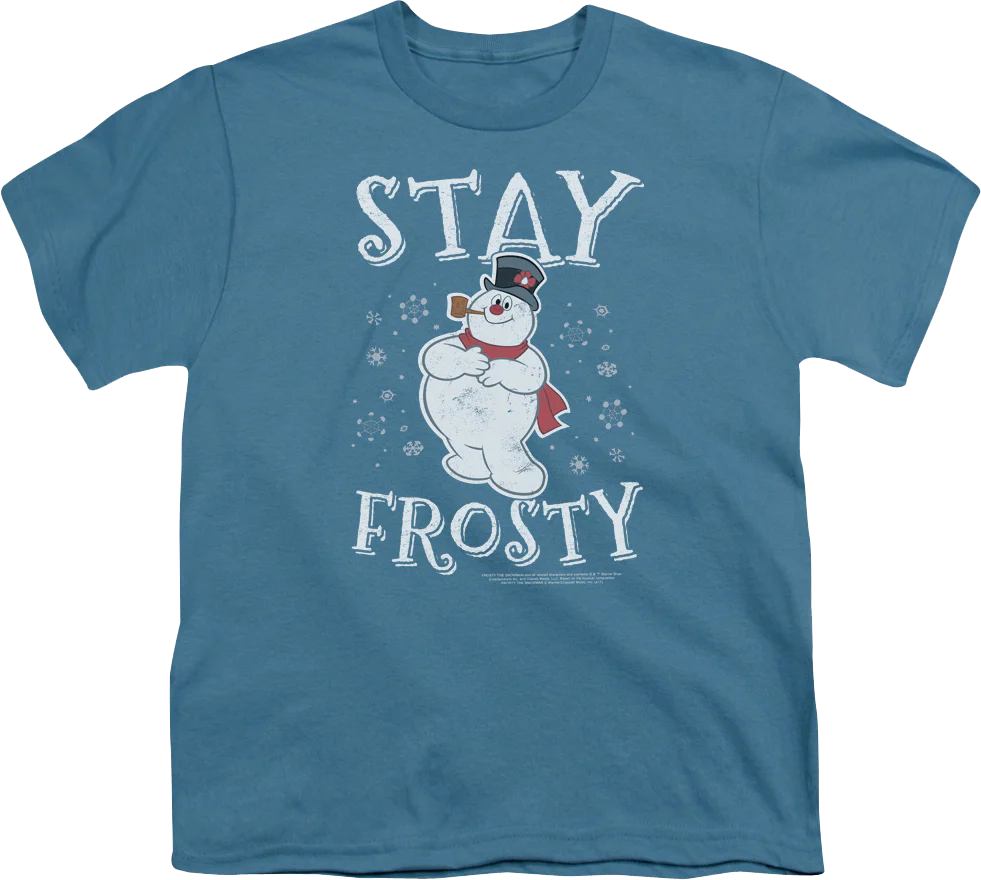 Youth Stay Frosty The Snowman Shirt