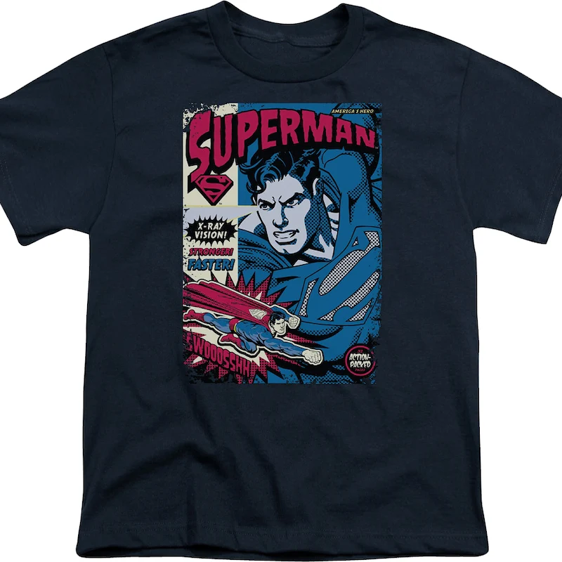 Youth Superman Action-Packed DC Comics Shirt