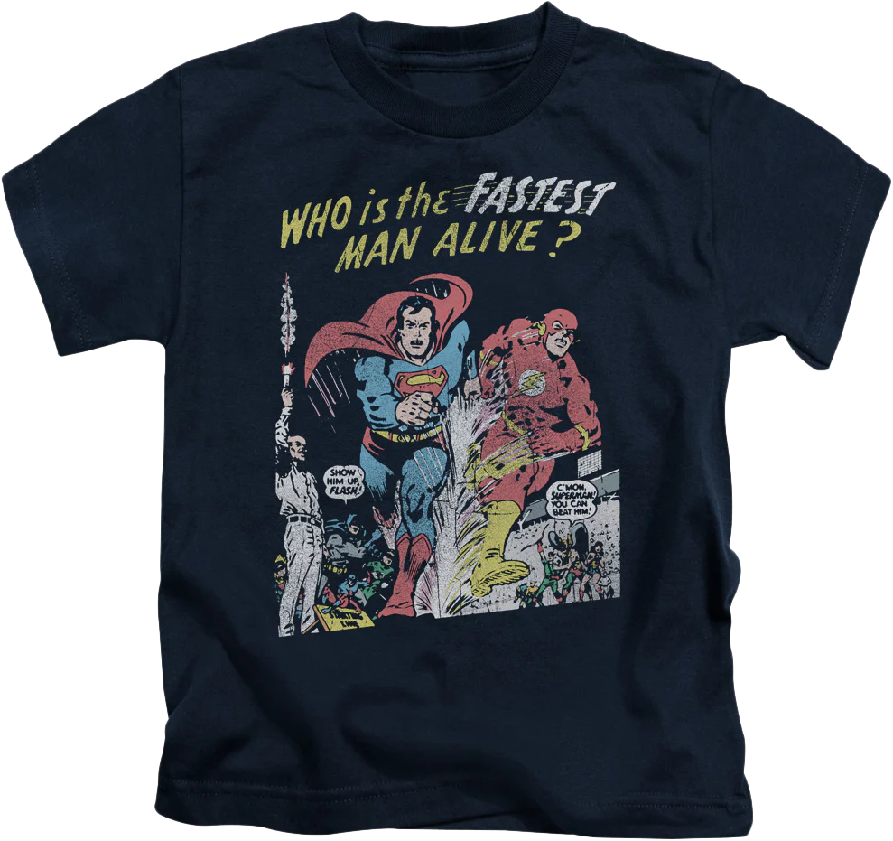 Youth Superman's Race With The Flash Shirt