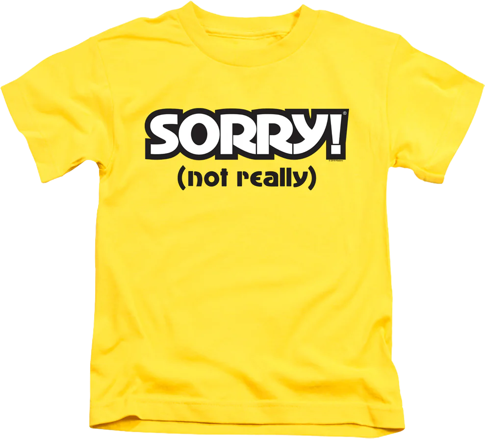 Youth Yellow Sorry Shirt