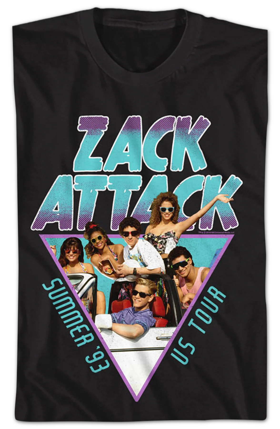 Zack Attack Summer Tour Saved By The Bell T-Shirt - Image 2