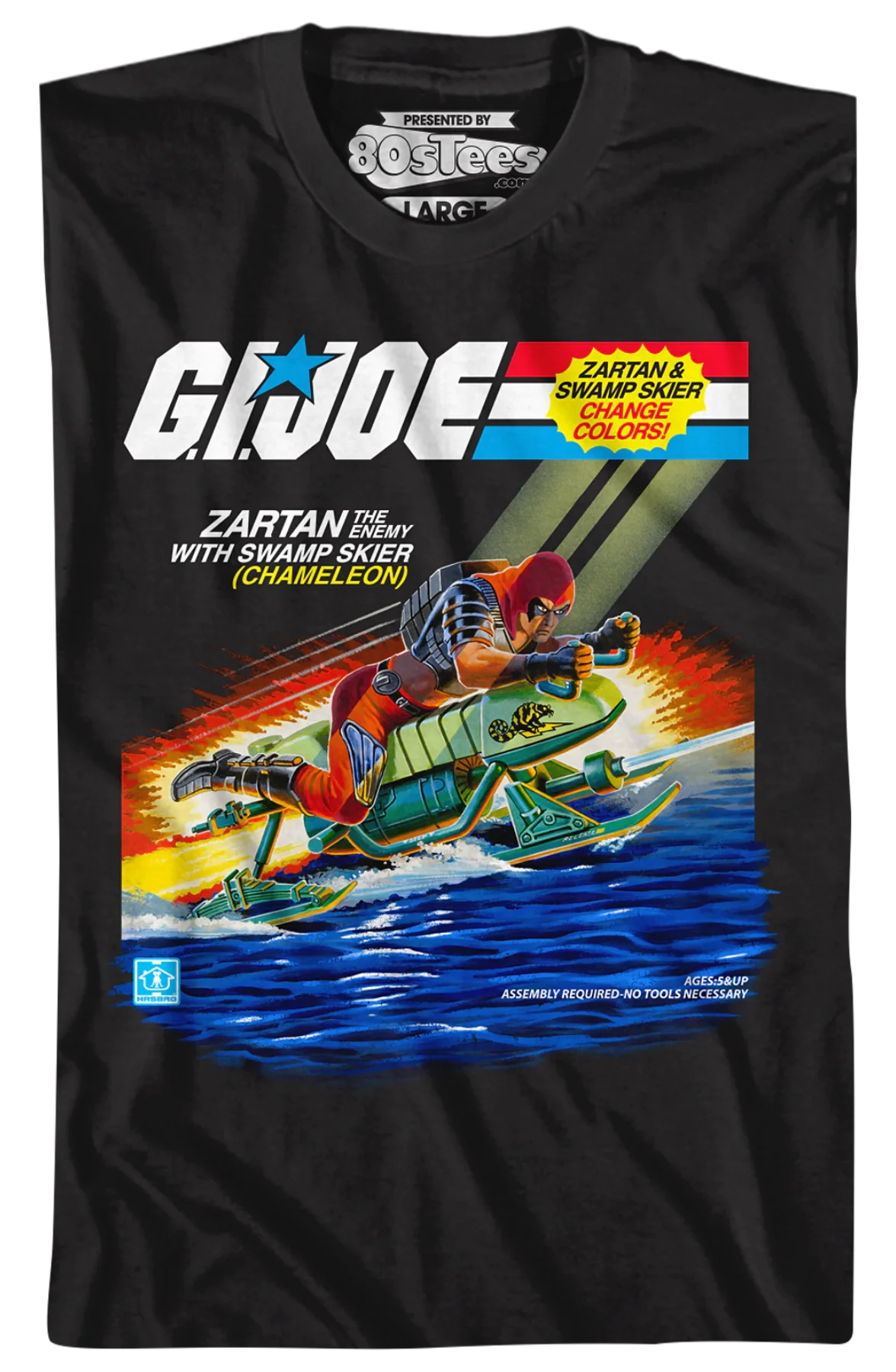 Zartan With Chameleon Swamp Skier GI Joe T-Shirt - Image 2