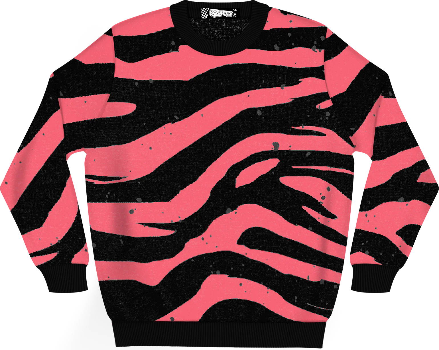 Zebra Pattern Knitted Sweater