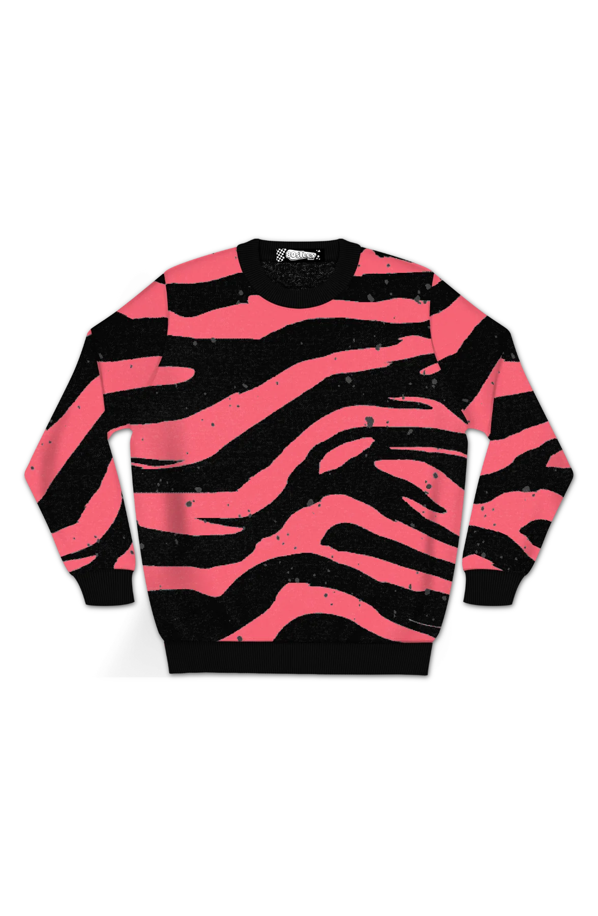 Zebra Pattern Knitted Sweater - Image 2