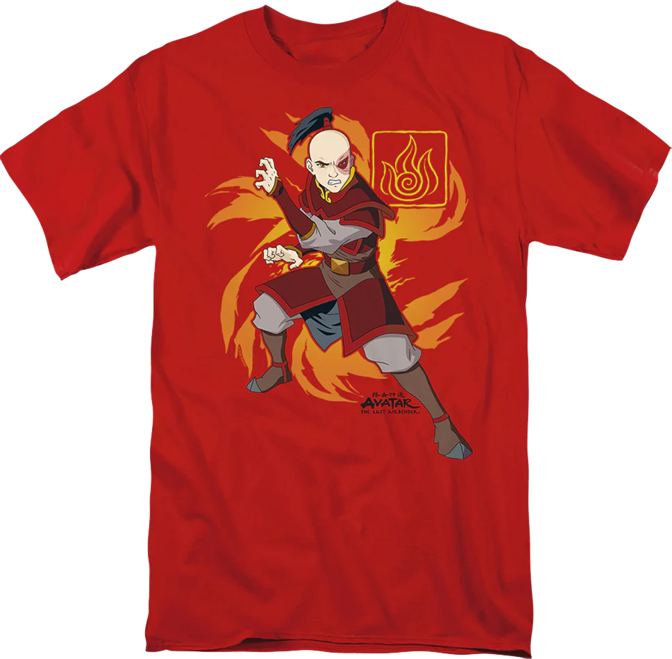 Zuko Flame Burst Avatar The Last Airbender T-Shirt